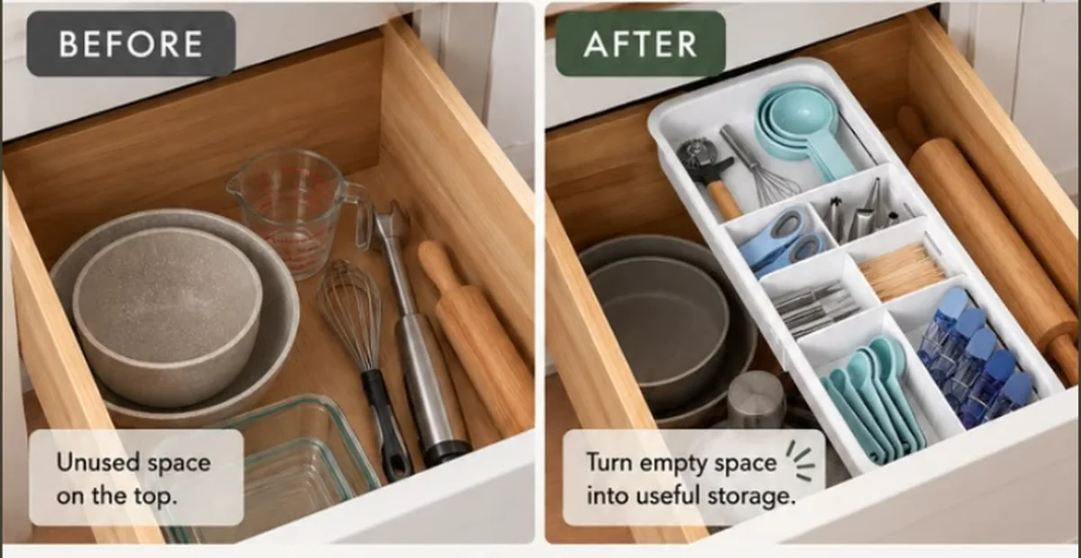 Drawer-space concept for the reviewed product
